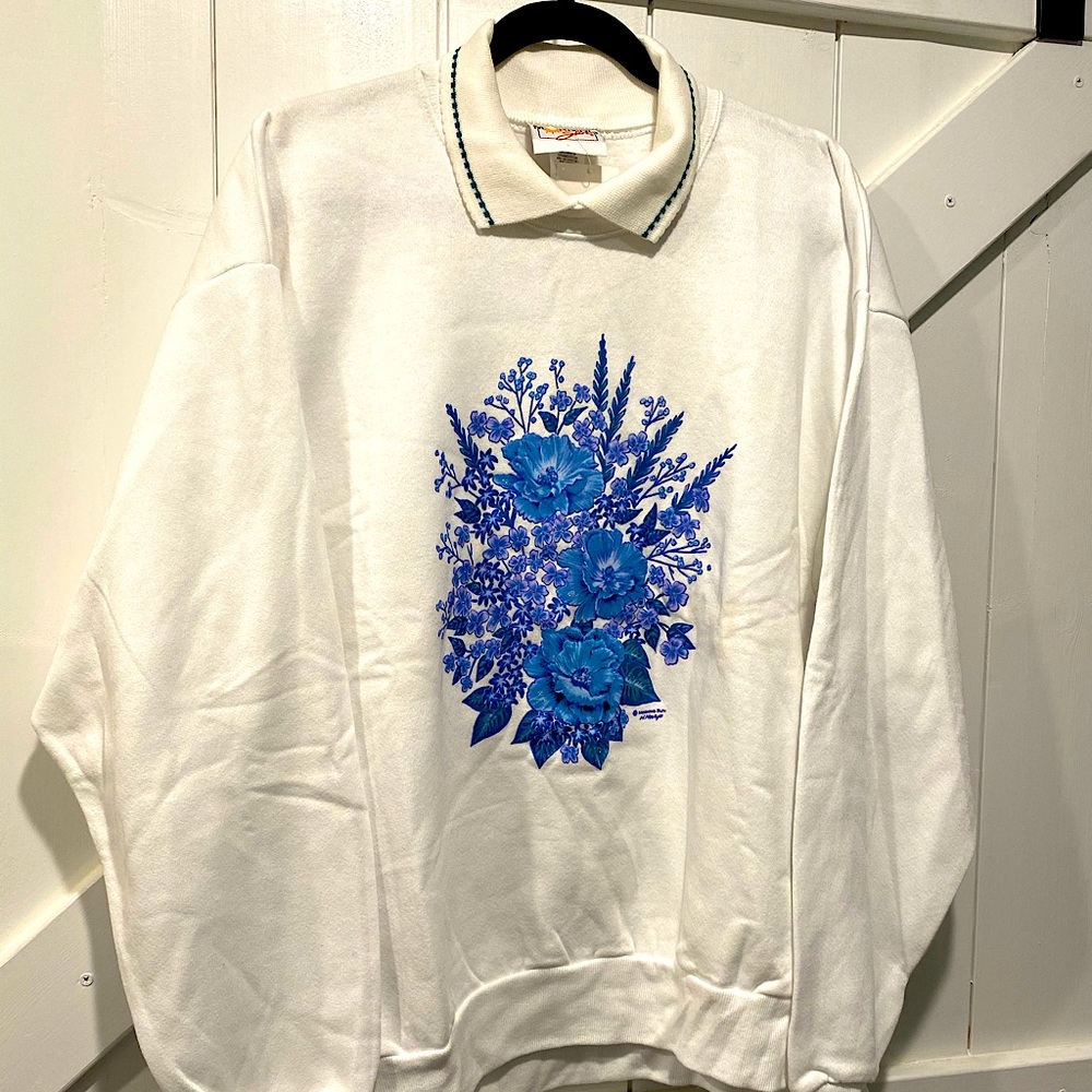 JC Penny flower pattern sweater